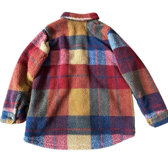 Volcom Plaid Sherpa Fleece Jacket – Kids XL (Youth 12 / Fits Adult XS-S) - Picture 3 of 7